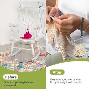 Soportes portátiles de madera para hilo de muñeca para llevar hilo en movimiento, suministros de tejer para entusiastas de la compilación - Product Image 5