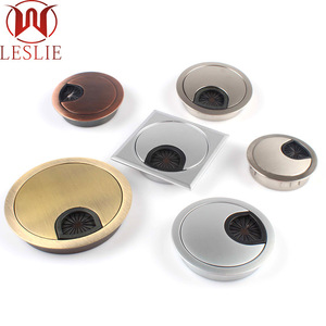Leslie 60mm <b>Round</b> Alloy Cable Management <b>Box</b> Decorative Wire Hole Cover for Desk Office Furniture Hardware Accessory - Product Image 2