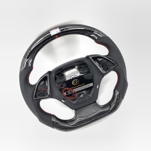 Volante Personalizado de Fibra de Carbono Forjado con LED y Cuero Perforado para Chevy <span class=keywords><strong>Camaro</strong></span> <span class=keywords><strong>ZL1</strong></span> 2016-2021 - Product Image 2