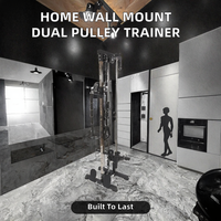 Station de musculation murale multifonctionnelle JIT à double poulie, équipement de fitness en acier, machine d'entraînement avec pile de poids de 50 kg