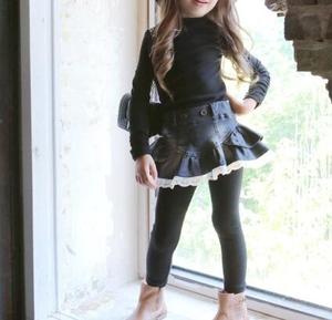 Ropa para Niños Pequeños, Leggings Transparentes con Falda, Estilo Indio - Product Image 3