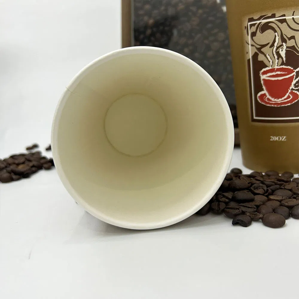 2025 Hot Sugarcane Bagasse Single Double Wall Customized 4oz 7oz 8oz 12oz Coffee and Juice Paper Cup with Lids