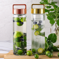 Bouteille d'eau détox réutilisable de 24 oz, bouteille d'eau infuseur de fruits, bouteille d'eau en verre avec infuseur de thé aux fruits