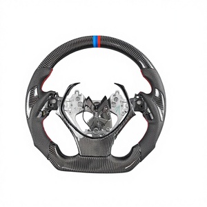 Volant en fibre de carbone style <span class=keywords><strong>GR</strong></span> pour <span class=keywords><strong>Toyota</strong></span> <span class=keywords><strong>C</strong></span>-<span class=keywords><strong>HR</strong></span> / IZOA 2018-2025 - Cuir perforé et surpiqûres rouges - Product Image 1