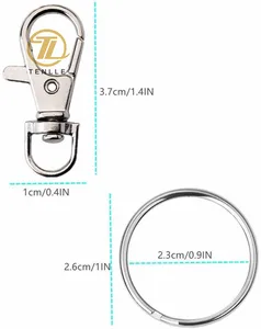 Лидер продаж, металлический крючок, аксессуары для сумок из цинкового сплава, ремешки, пряжка, D-образное кольцо, поворотный защелкивающийся крючок, брелок