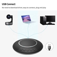 Microphone sans fil à caméra de conférence, micro, utilisation directe au téléphone portable, PC avec câble USB, facile à connexion