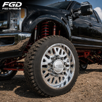 Nouvelle Arrivée FGD Jantes Forgées en Alliage à Rayons en H Multi-PCD 10x225 de 22, 24, 26, 28, 30 Pouces pour Ford F-450 Pick-up Tout-Terrain