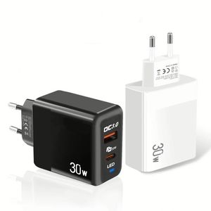 อะแดปเตอร์ชาร์จโทรศัพท์ 30W ชาร์จเร็ว Type C หัวชาร์จแบบเสียบผนัง US/EU/UK สำหรับโทรศัพท์มือถือ - Product Image 3