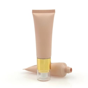 Emballage personnalisable pour petit tube de crème BB, fabriqué en usine, tube ovale en plastique avec pompe, imprimé en couleur, conteneur cosmétique vide - Product Image 3