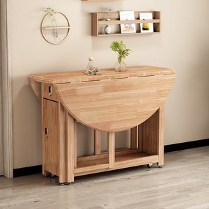 Tavolo da Pranzo Multifunzionale Estensibile per Esterni con Sedie, Pieghevole e Spostabile con Ruote - Product Image 2