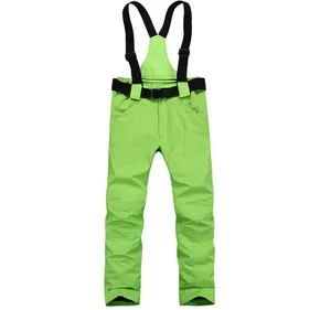 Femmes Imperméables Jaune Fluo Ski Neige Pantalon