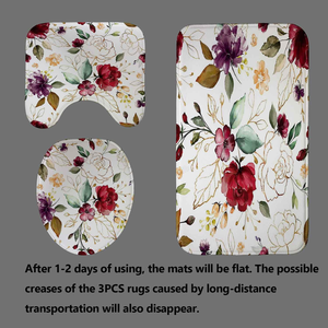 NOVISON Rideaux de Douche Imprimés Numériquement Motif Floral 100% Polyester Style Américain Imperméables Personnalisables - Product Image 4