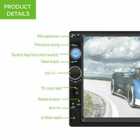Radio Estéreo para Auto de 2 Din con Pantalla Táctil Capacitiva, Reproductor de CD, MP5, FM, Bluetooth, Conexión USB y SD, Modelo 7010B, Precio al por Mayor