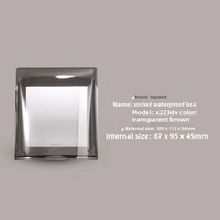 Boîtier étanche Smart Life IP14 type 86 pour interrupteur mural de salle de bain/toilettes, en plastique transparent authentique