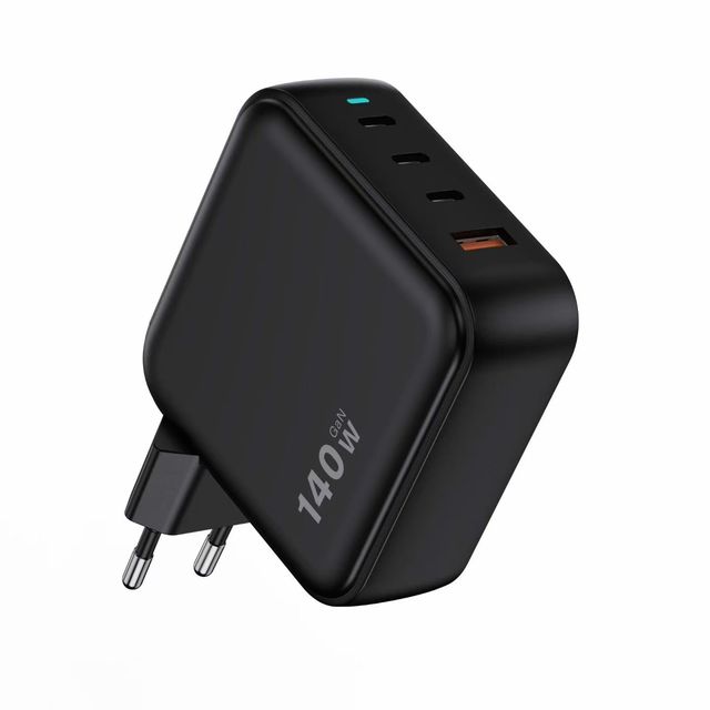 140W Multi Port GaN Charger 4 Port USB C PD Fast Charging Adapter for Smartphone Tablet Laptop