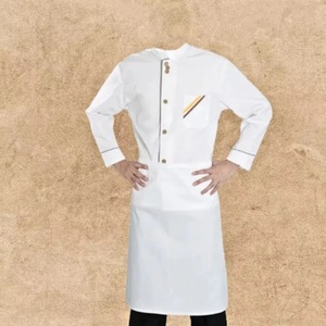Classic Cotton Sleeve Bib <b>Apron</b> One Pocket Oven Mitt Combo Heat Resistant Machine Washable for <b>Cooking</b> Daily Use Unisex - Product Image 3