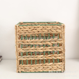 Cestas tejidas huecas en stock para almacenamiento de ropa sucia del hogar, cestas organizadoras multiusos tejidas a mano y - Product Image 4