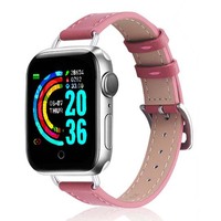 Bracelet de montre en cuir microfibre pour Apple Watch Series, boucle simple, boucle à ardillon, bracelet tendance, logo personnalisé OEM