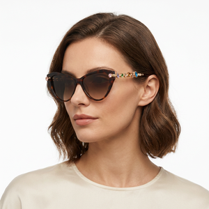 Lunettes de soleil œil de chat pour femmes, monture intégrale, verres dégradés, protection UV 100%, style adulte - Product Image 1