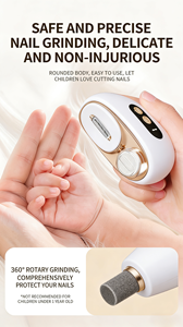 Mini coupe-ongles électrique pour bébé avec <span class=keywords><strong>lame</strong></span> en acier inoxydable et large ouverture de mâchoire, recharge USB, faible bruit pour les ongles des doigts - Product Image 6