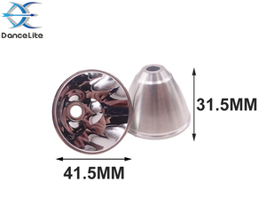 كأس مصباح يدوي, كأس جديد من الألومنيوم عاكس 10 ملم ثقب ل CREEXHP70/XHP70.2 led (H:41.5mmXD:31.5 مللي متر متر) مصباح يدوي - Product Image 2