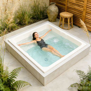 Mini Piscina Cuadrada de Fibra de Vidrio Personalizada con Mosaicos, Resistente a los Rayos UV y a la Corrosión, para Relajación en el Hogar, Spa de Natación al Aire Libre - Product Image 4