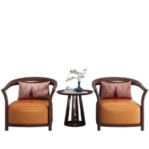 Lingdong Island Furniture Chinese Style Ebony Wood Armchair Solid Wood <b>Round</b> Chair For Living Room Home Villa Hotel Meeting - Product Image 2
