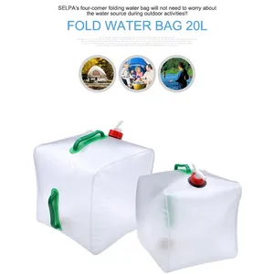 Offre Spéciale nouveau portable 20L Camping en plein air pliable pliant PVC sac de stockage d'eau conteneur d'eau pour le voyage