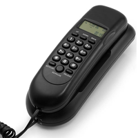 Téléphone analogique filaire avec identification de l'appelant, téléphone fixe pas cher pour hôtel, maison, montage mural, téléphone de base, écran LCD 16 chiffres, contrôle du volume à 4 niveaux