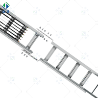 Escalera de Acero Inoxidable de Alta Capacidad de Carga, Duradera, para Construcción Industrial, Granjas Solares, Edificios Comerciales, Instalación de Cables