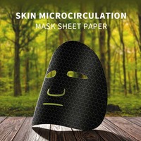 Masque facial noir écologique en graphène et nid d'abeille, masque facial sec non tissé pour le soin de la peau, vente chaude