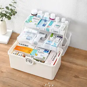 Plastik kasa kutuları orijinal tıbbi saklama kutusu Mini ilaç flakon kutusu mavi yatak odasında