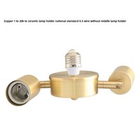 Cuivre un à deux 1 à 2 support de lampe de chauffage en céramique universel E27 douille de lampe de Base accessoires de luminaire de bricolage