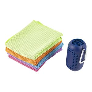 Serviette rafraîchissante en microfibre pour voyage, sport et gym, séchage rapide, écologique, avec étui en silicone, effet glace instantanée, design uni, style durable - Product Image 4