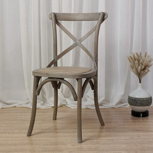 Chaises de cuisine en bois à dossier en X, chaises de restaurant, bistro, café, salle à manger, en vente - Product Image 5