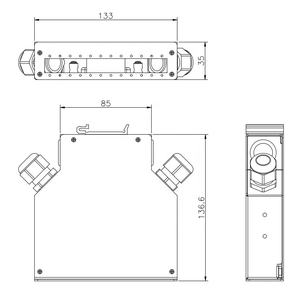 दीन रेल माउंटेड फाइबर ऑप्टिक टर्मिनल बॉक्स 12 एससी/upc सिम्प्लेक्स एडाप्टर और स्प्लिस ट्रे - Product Image 4