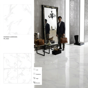Marfil Beige Gray Marble Look Glazed Porcelain Floor Tiles Premium Luxury Surface 80x80cm - Product Image 3