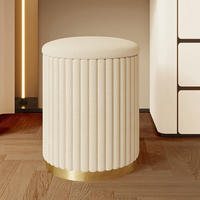 Hanyee 2024 Tabouret de coiffeuse avec rangement, vente chaude, style nordique, luxe, siège doux rond pour chambre à coucher