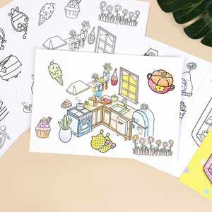 Festival Christmas Birthday Creative Gift Kids Little Corner Sticker Diy Project Coloring <b>Book</b> <b>Kit</b> Activities Game for Girls - Product Image 5
