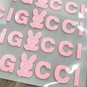 3d erhöht silikon logo wärmeübertragung gummi-etikett silikon wärmeübertragung maschine für logos