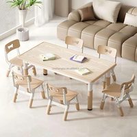 VSUCH Ensemble de mobilier enfant en plastique : Table et chaises pour maternelle, garderie, bureau d'étude, chambre d'enfant, petit bureau de dessin