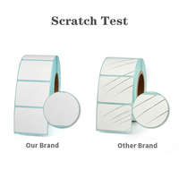 Vente Flash : Rouleau d'étiquettes thermiques directes à trois couches 100x40mm, vierges, blanches, autocollantes, imperméables, résistantes à l'huile, pour supermarché