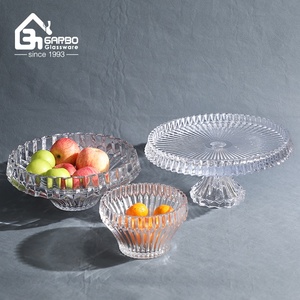 Assiette à fruits transparente avec pieds, modèle 2026, vente en gros, pour usage domestique et hôtelier, <span class=keywords><strong>service</strong></span> d'emballage personnalisé accepté - Product Image 1