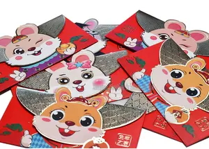 Sobre de dinero de la suerte, paquetes rojos personalizados, nuevo diseño, 2023 CNY