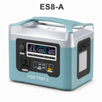 OEM ES8-A 800W Stasiun Daya Portabel 480Wh LiFePO4 Gelombang Sinus Murni Generator Tenaga Surya 220V dengan 65W PD Tipe-C untuk Berkemah di Luar Ruangan