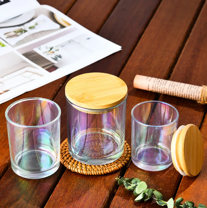 Custom Luxury Candle Vessels Unique Empty Glass Jars 10oz Candle Jars ...