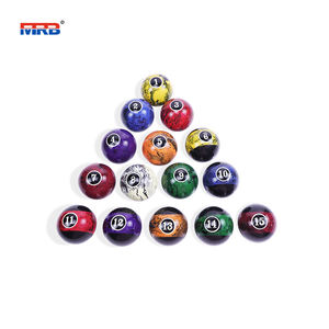 Billes <span class=keywords><strong>de</strong></span> <span class=keywords><strong>billard</strong></span> personnalisables OEM/ODM - Texture marbrée colorée, ensemble <span class=keywords><strong>de</strong></span> 16 billes <span class=keywords><strong>de</strong></span> <span class=keywords><strong>billard</strong></span> avec plateau en mousse à positionnement fixe - Product Image 1