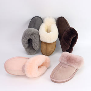 Pantoufles d'intérieur classiques <span class=keywords><strong>en</strong></span> peau de mouton australiennes personnalisées d'hiver <span class=keywords><strong>en</strong></span> peau de mouton véritable usine de pantoufles de maison - Product Image 3