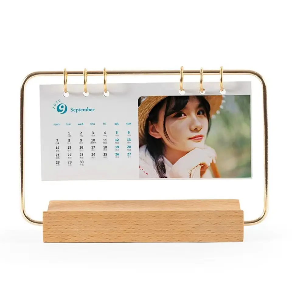 Customized Beech Wooden Calendar Base Photo Base wooden photo stand Wooden Card Stand Wooden Display Wooden Product for Price