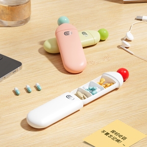 Fashion Modern Portable ABS Plastic Pill <b>Box</b> 4 Compartment Travel Capsule <b>Storage</b> <b>Box</b> Airtight <b>Waterproof</b> Dustproof Medicine <b>Box</b> - Product Image 6